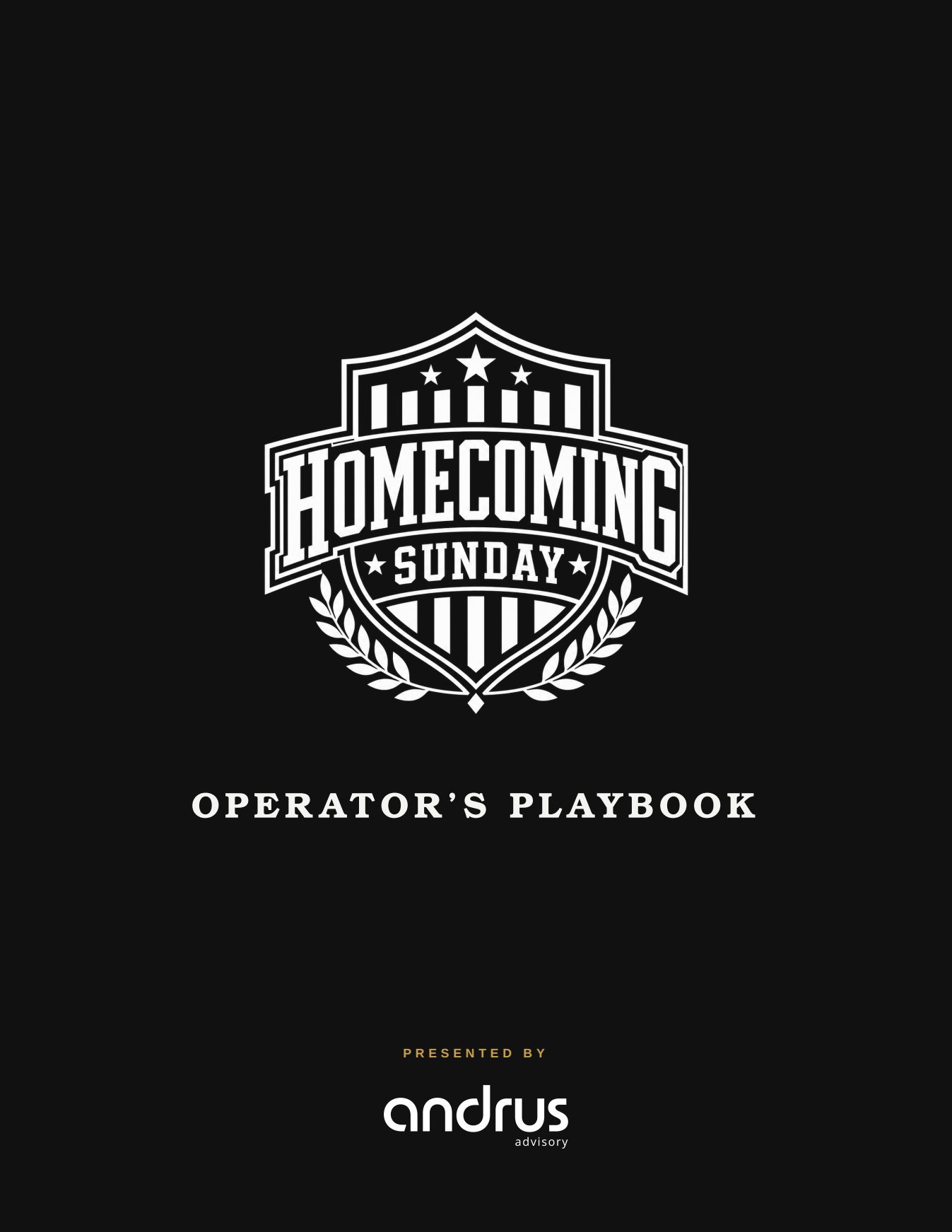 The Homecoming Sunday Playbook cover